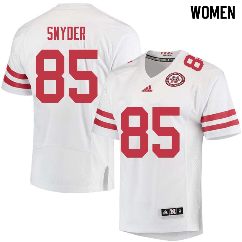 Women #85 Matt Snyder Nebraska Cornhuskers College Football Jerseys Sale-White - Click Image to Close